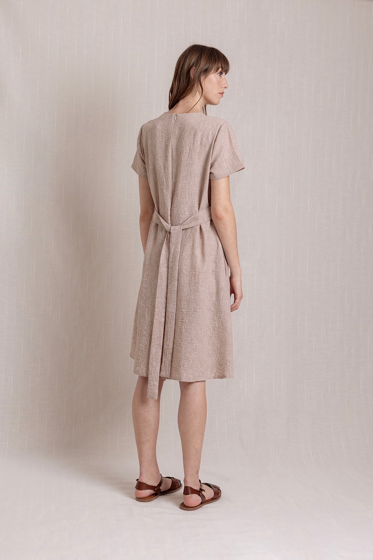 Nakışlı Keten elbise