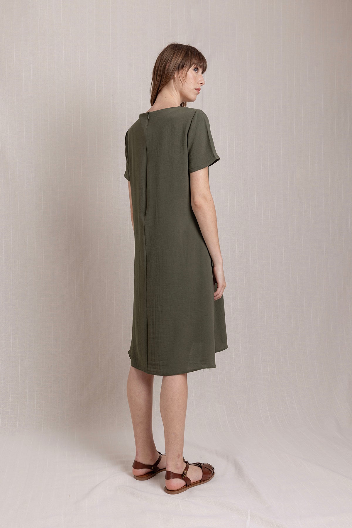 Nakışlı Keten elbise