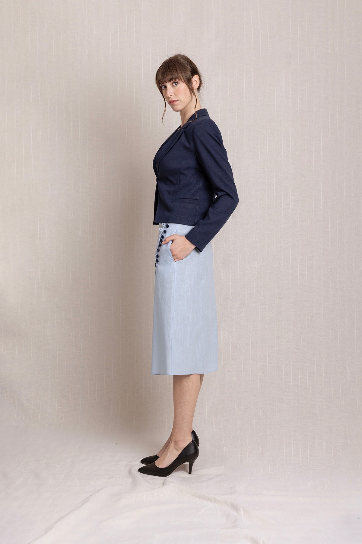 NAKIŞLI UZUN ANVELOPE YAZLIK KETEN ETEK