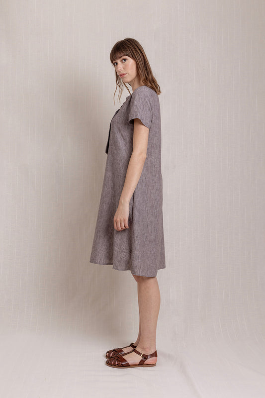 Nakışlı Keten elbise