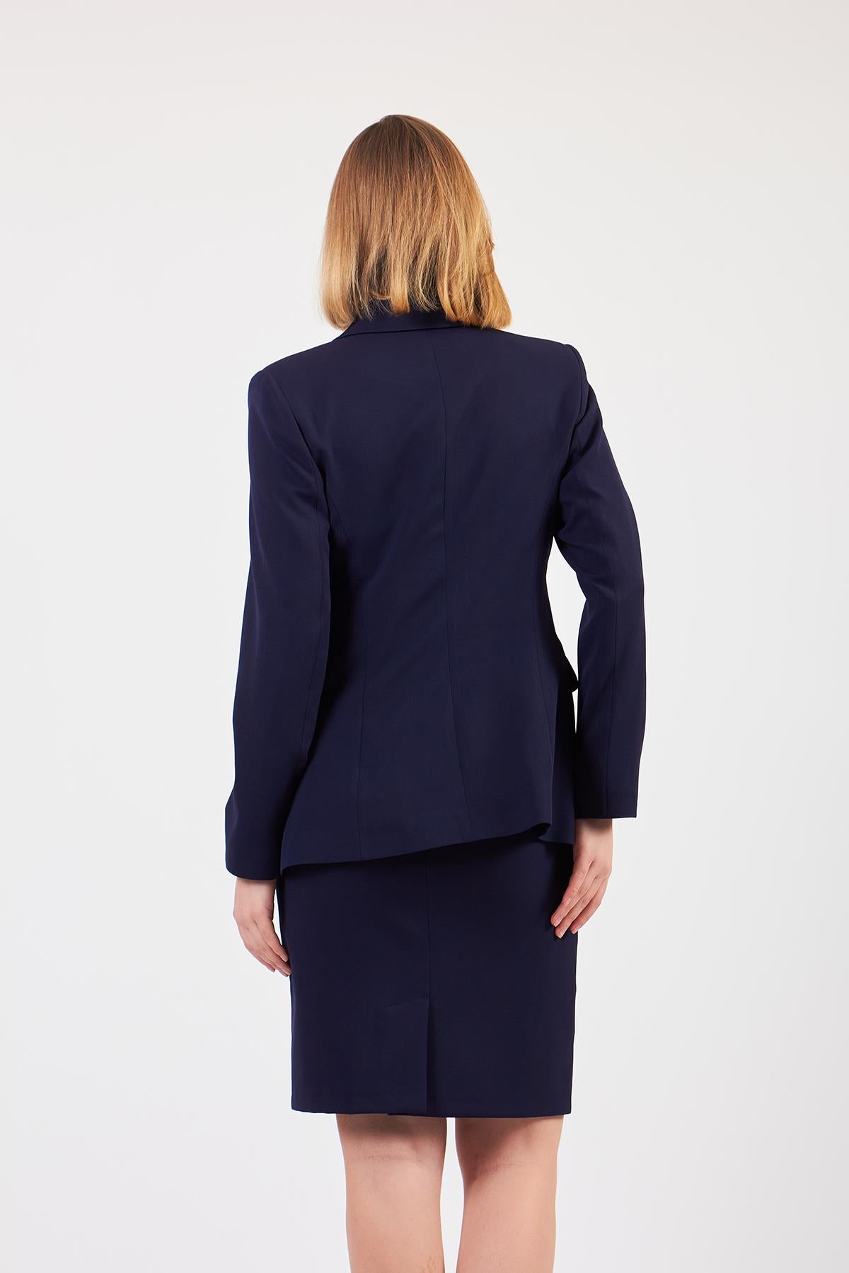 Lacivert Ceket Etek Takım