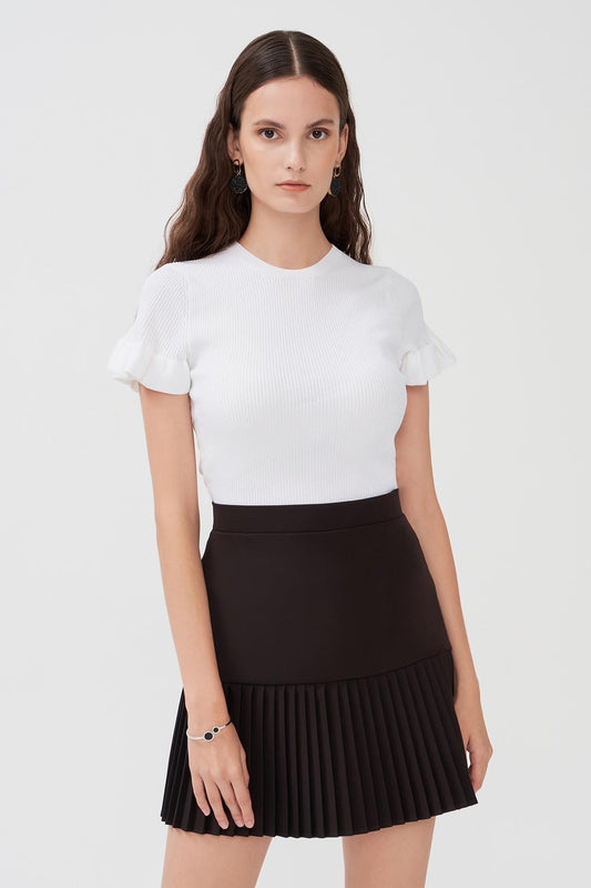 Siyah Pliseli Etek