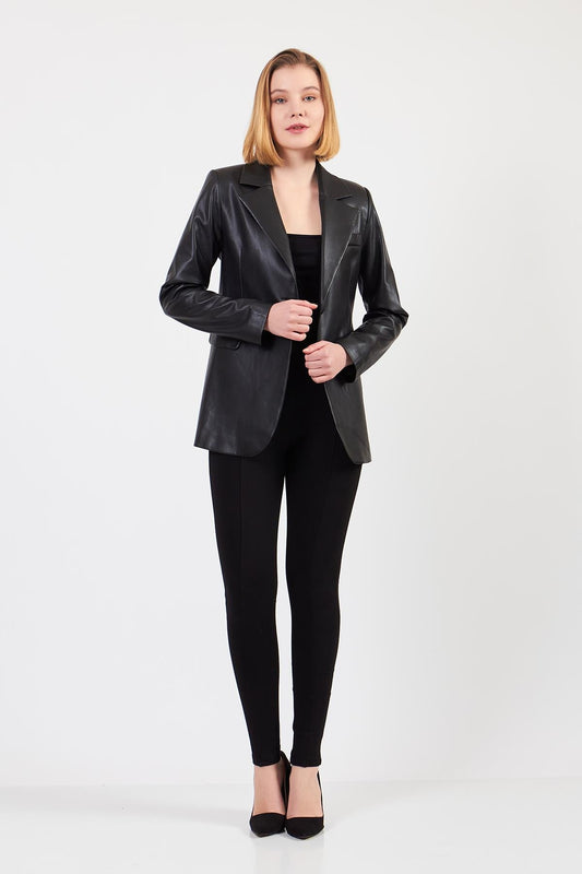 SİYAH SUNİ DERİ CEKET